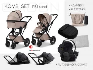 MOON Kombi set PIÚ 2025 Varianta: Black chrome / Sand