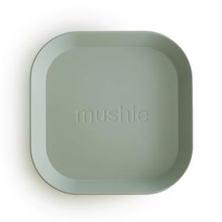 Mushie hranatý tanier 2 ks Varianta: Sage