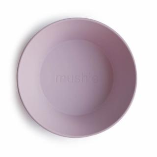 Mushie okrúhla miska 2 ks Varianta: Soft lilac