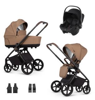 Venicci Kombinovaný kočík 2v1 CLARO + Autosedačka Britax Baby-Safe Core + Adaptéry Varianta: Caramel