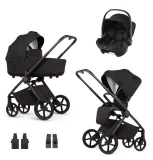 Venicci Kombinovaný kočík 2v1 CLARO + Autosedačka Britax Baby-Safe Core + Adaptéry Varianta: Noir