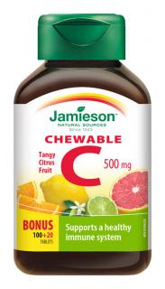 Vitamín C 500 mg tablety na cmúľanie s príchuťou citrusového ovocia