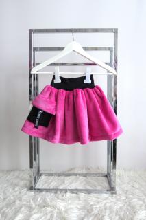 Pískacia hebučká teplá sukňa hot pink Veľkosť: 3-4 roky