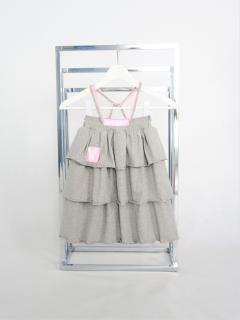 Pískacie sukňo-šaty sivá Veľkosť: 1-2 roky