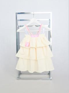 Pískacie sukňo-šaty vanilka Veľkosť: 3-4 roky