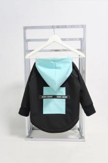 Softshellová pískacia bunda čierna/mint Veľkosť: 3-4 roky