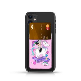 Disney Minnie Pocket Sticker nalepovací držiak na kartu - ružový