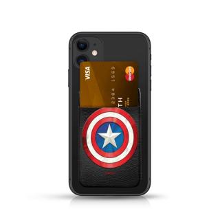 Marvel Captain America Pocket Sticker nalepovací držiak na kartu - čierny