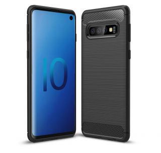Silikónový kryt (obal) Carbon pre Samsung Galaxy S10e - čierny