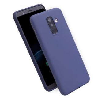 Silikónový kryt (obal) pre Samsung Galaxy A8+ (Plus) 2018 - dark blue (tm. modrý)