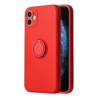 Vennus Silicone Ring kryt (obal) pre iPhone 12 Pro Max - červený