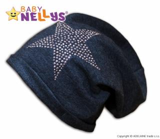 Bavlnená čiapočka Baby Nellys ® - Hviezda ružová Velikost koj. oblečení: 80-98 (9-36m)