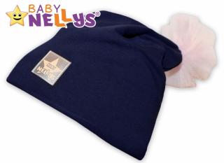 Bavlnená čiapočka Tutu květinka Baby Nellys ® - granátová Velikost koj. oblečení: 104 (3-4r)