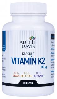Adelle Davis - Vitamín K2 (MK-7), 100 mcg, 60 kapsúl