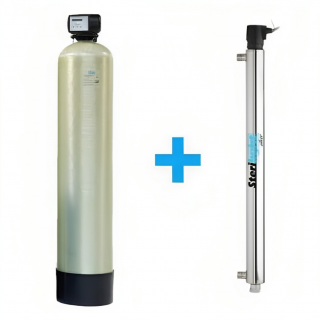 Zmäkčovač na tvrdosť vody a dusičnany + UV lampa 55 watt