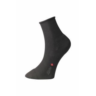 Ponožky s jemným zovretím lemu  Roll-top  - s mikroplyšom - čierne - Ovecha Veľkosť: 23-24
