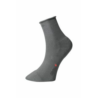 Ponožky s jemným zovretím lemu   Roll-top - s mikroplyšom - tmavo šedá - Ovecha Veľkosť: 23-24
