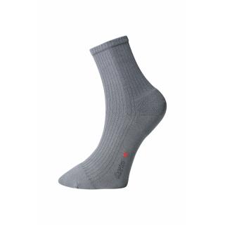 Ponožky s jemným zovretím lemu - s mikroplyšom v päte a špičke  - tmavo šedé - Ovecha Veľkosť: 25-26