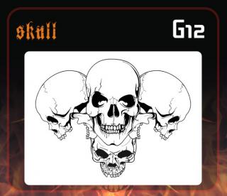 Airbrush šablona Group of skulls g12