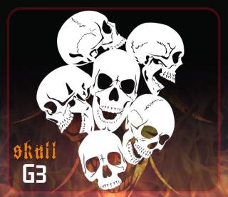 Airbrush šablona Group of skulls g3 mini