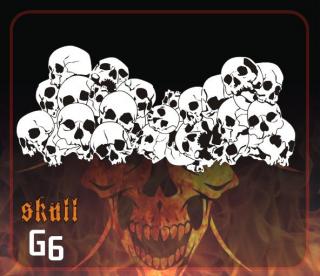 Airbrush šablona Group of skulls g6 mini