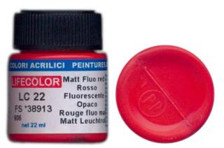 Farba LifeColor LC22 basic matt fluorescent red