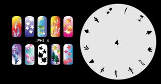 Šablona na nechty (airbrush nail art) Fengda  JFH01-004