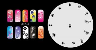 Šablona na nechty (airbrush nail art) Fengda  JFH01-006