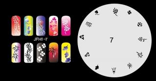 Šablona na nechty (airbrush nail art) Fengda  JFH01-007