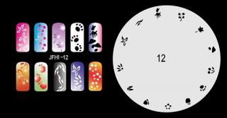 Šablona na nechty (airbrush nail art) Fengda  JFH01-012