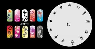 Šablona na nechty (airbrush nail art) Fengda  JFH01-015