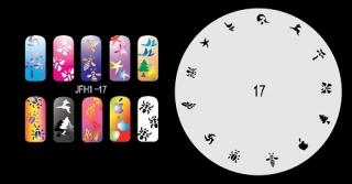 Šablona na nechty (airbrush nail art) Fengda  JFH01-017