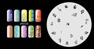 Šablona na nechty (airbrush nail art) Fengda  JFH02-026