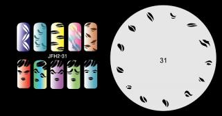 Šablona na nechty (airbrush nail art) Fengda  JFH02-031