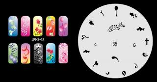 Šablona na nechty (airbrush nail art) Fengda  JFH02-035