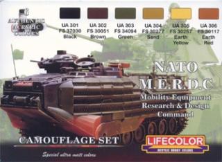 Set kamuflážnych farieb LifeColor CS02 NATO M.E.R.D.C Mobility Equipment Research and Design Command