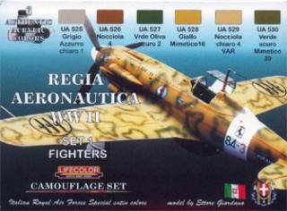 Set kamuflážnych farieb LifeColor CS19 REGIA AERONAUTICA WWII SET1 FIGHTERS