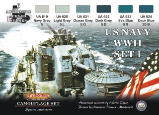 Set kamuflážnych farieb LifeColor CS24 US NAVY WIISET1