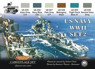 Set kamuflážnych farieb LifeColor CS25 US NAVY WII SET2