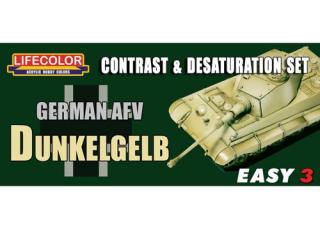 Set kamuflážnych farieb LifeColor MS01 GERMAN AFV DUNKELGELB