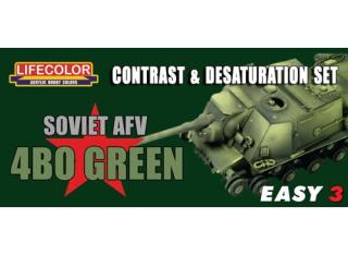 Set kamuflážnych farieb LifeColor MS04 SOVIET AFV 4B0 GREEN