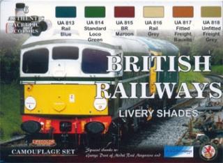 Set kamuflážnych farieb LifeColor XS06 BRITISH RAILWAYS LIVERY SHADES