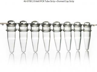 8 jamkové PCR skúmavkové stripy Balenie: 0.2 ml clear wells + strips of domed caps; 125 tube strips + 125 cap strips