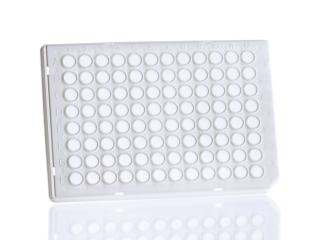 96 Well Semi-Skirted PCR Plate, Roche Style Farba: white