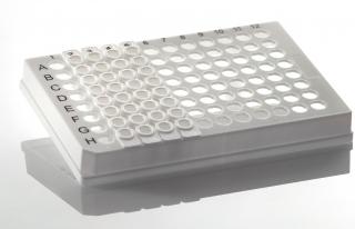 96 Well Skirted PCR Plate for Removable 8 Well Tube Strips