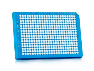 FrameStar® 384-jamková PCR platňa s obrubou Farba: clear wells, blue frame