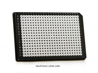 FrameStar® 384-jamková PCR platňa s obrubou Farba: white wells, black frame
