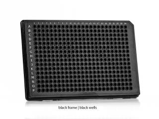 FrameStar® 384 Well Skirted PCR Plate Farba: black wells, black frame