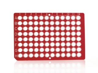 FrameStar® 96-jamková platnička PCR bez okrajov Farba: clear wells, red frame