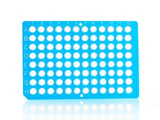 FrameStar® 96-jamková platnička PCR bez okrajov, nízky profil Farba: clear wells, blue frame